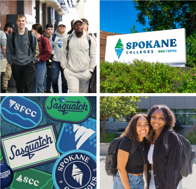 image collage of spokane colleges.